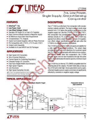 LT1394CMS8 datasheet  